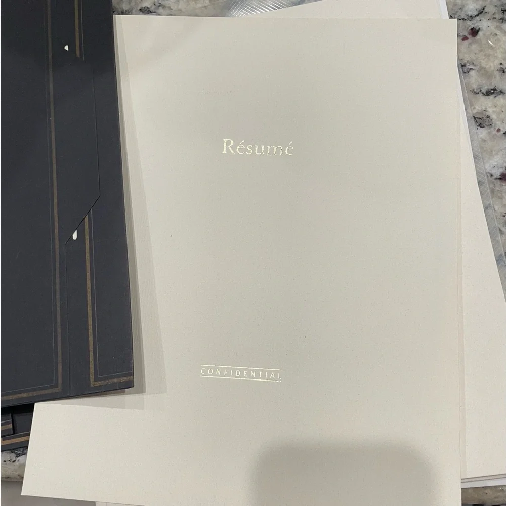 Professional RESUME Covers Black & Gold Cream & Gold 9 Total